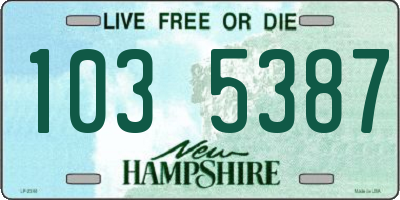 NH license plate 1035387