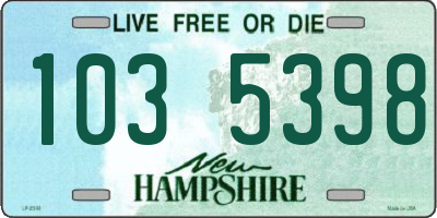 NH license plate 1035398