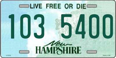 NH license plate 1035400