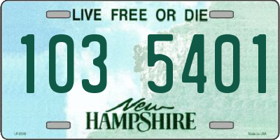 NH license plate 1035401