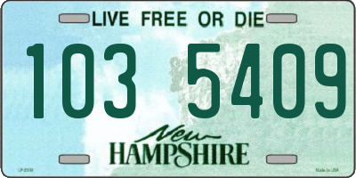 NH license plate 1035409