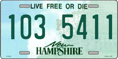 NH license plate 1035411