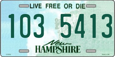 NH license plate 1035413