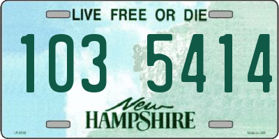 NH license plate 1035414