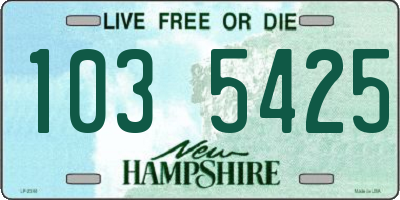 NH license plate 1035425