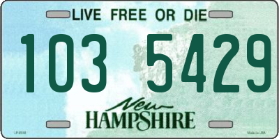 NH license plate 1035429