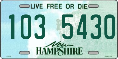 NH license plate 1035430