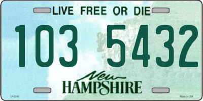 NH license plate 1035432