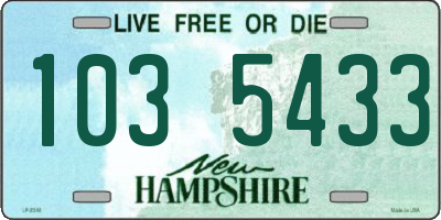 NH license plate 1035433