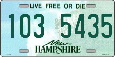 NH license plate 1035435