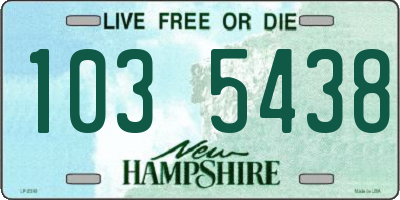 NH license plate 1035438