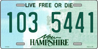 NH license plate 1035441