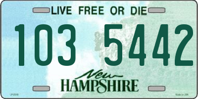 NH license plate 1035442