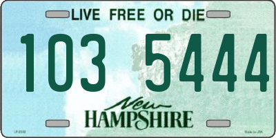 NH license plate 1035444