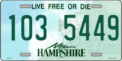 NH license plate 1035449