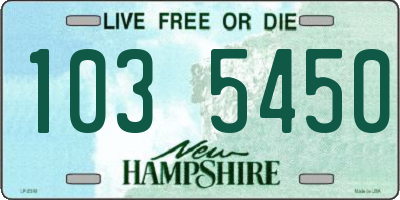 NH license plate 1035450