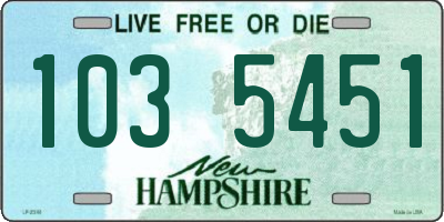 NH license plate 1035451