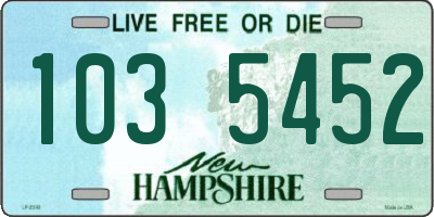NH license plate 1035452