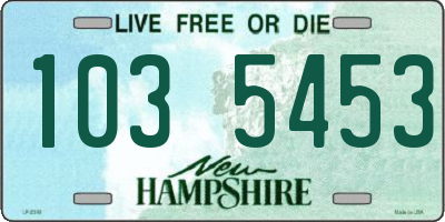 NH license plate 1035453
