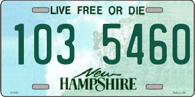 NH license plate 1035460