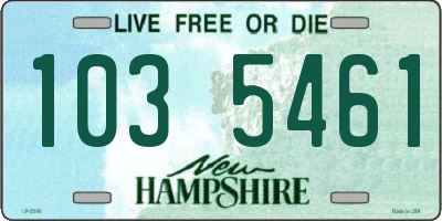 NH license plate 1035461