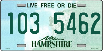 NH license plate 1035462
