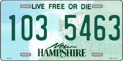 NH license plate 1035463