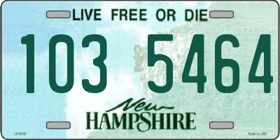 NH license plate 1035464