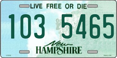 NH license plate 1035465