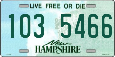 NH license plate 1035466