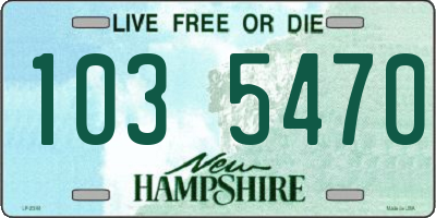 NH license plate 1035470