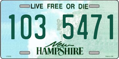 NH license plate 1035471