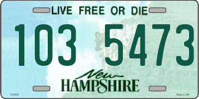 NH license plate 1035473