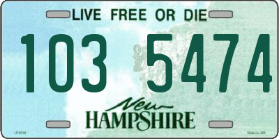 NH license plate 1035474