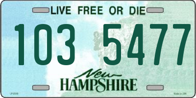 NH license plate 1035477