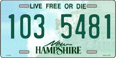 NH license plate 1035481