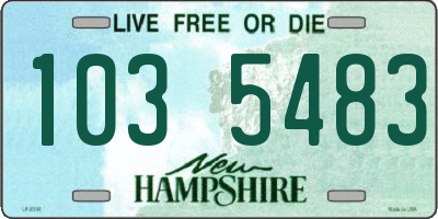 NH license plate 1035483