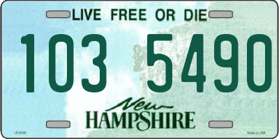 NH license plate 1035490