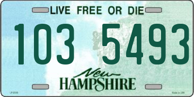 NH license plate 1035493