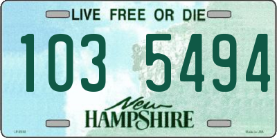 NH license plate 1035494