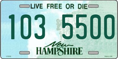 NH license plate 1035500