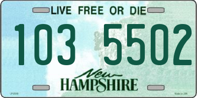NH license plate 1035502