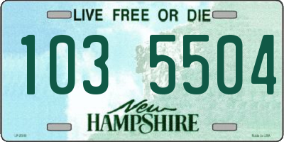 NH license plate 1035504