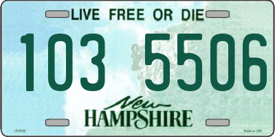 NH license plate 1035506