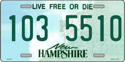 NH license plate 1035510