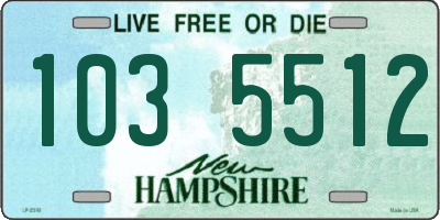 NH license plate 1035512