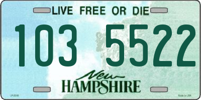 NH license plate 1035522