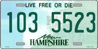 NH license plate 1035523