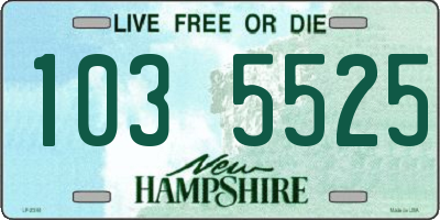 NH license plate 1035525