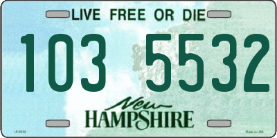 NH license plate 1035532